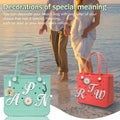 MISHANIER 4 Pcs Alphabet Silicone Charms for Bogg Bag Accessories P Color by Deal US