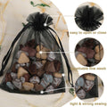 Ableme Deco Purple Organza Drawstring Bags 3x4 Inch 100 Pcs by Deal US