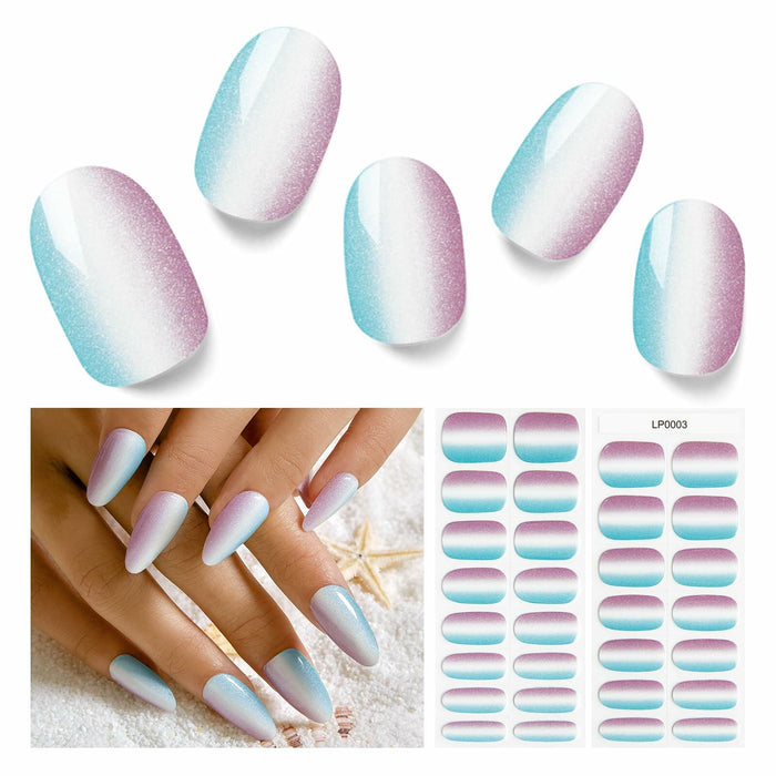 Nelikoo Semi Cured Gel Nail Strips 30 pcs Wonderland 2 Weeks Lasting by Deal US