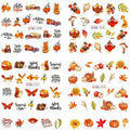 YEFIUO Fall Winter Maple Leaf Pumpkin Nail Art Stickers Water Transfer 12 in 1 by Deal US