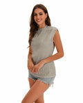 lazvmu Womens Short Sleeve Crewneck Knit Tee Apricot Size M by Deal US