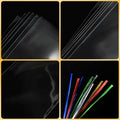 XLSFPY 100 Clear Treat Bags 2x10in with 4in Twist Ties 1.4 mil Thick by Deal US