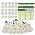 EIGHTOWN DIY Artificial Flowers Indoor 25 Pieces Pink Soap Material by Deal US