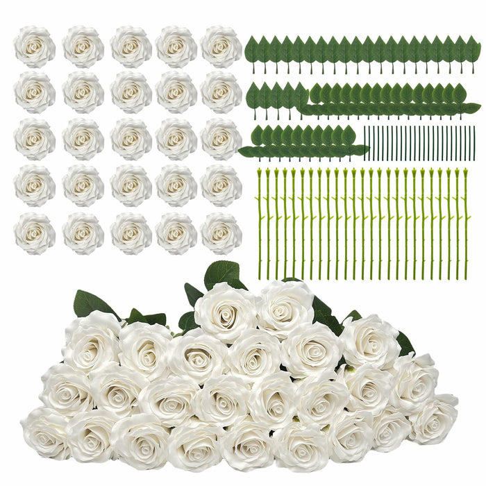 EIGHTOWN DIY Artificial Flowers Indoor 25 Pieces Pink Soap Material by Deal US
