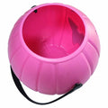 DQFAQYY Pink Pumpkin Bucket 7" Halloween Plastic Candy Bowl 7x7x5.5in by Deal US