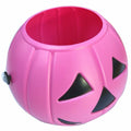 DQFAQYY Pink Pumpkin Bucket 7" Halloween Plastic Candy Bowl 7x7x5.5in by Deal US