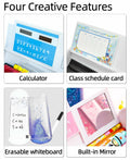 NBX NewmeBox Quicksand Pencil Case with Calculator & Mirror Purple Sakura Night by Deal US