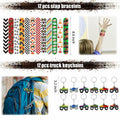 XIPEGPA Truck Party Favors Set - Keychains Slap Bracelets Stickers Straws by Deal US