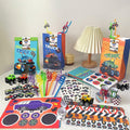 XIPEGPA Truck Party Favors Set - Keychains Slap Bracelets Stickers Straws by Deal US