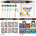 XIPEGPA Truck Party Favors Set - Keychains Slap Bracelets Stickers Straws by Deal US