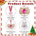 GROWTHMAGIC Pink Metal Crown Christmas Ornaments with Rhinestones Xmas Decor by Deal US