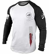 H HYFOL Men's 1776 Independence Day USA Flag Long Sleeve Tee White Size 4XL by Deal US