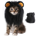 ITESSY Cat Halloween Costume Black Lion Mane Wig Hat Size S by Deal US