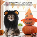 ITESSY Cat Halloween Costume Black Lion Mane Wig Hat Size S by Deal US