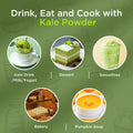 Hudetex Kale Powder 100% Pure Green Juice 12oz Vegan Dietary Fiber by Deal US