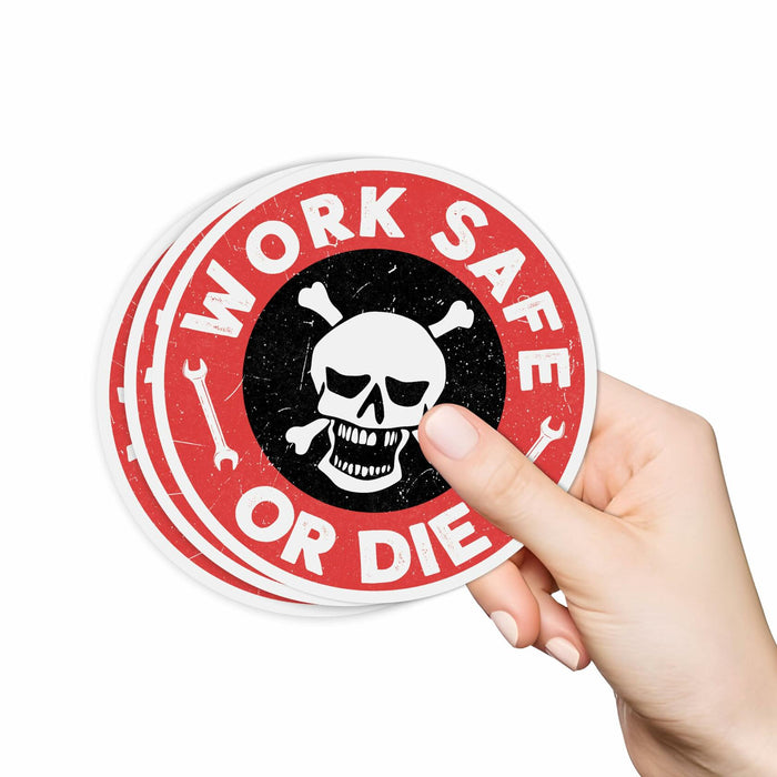 GNAART Work Safe or D*e Lineman Hard Hat Sticker 3 Inch 3Pcs Multi Vinyl by Deal US