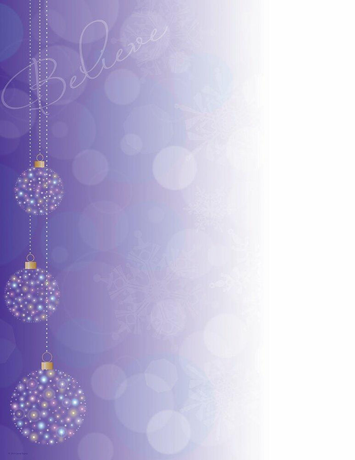 Great Papers Believe Ornaments Letterhead 11x8.5 White 80ct by Deal US