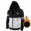 OHSNMAKSL Men's Full Zip Fleece Hoodie Jacket Black/Gray Size XL by Deal US