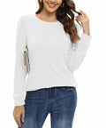 NILOUFO Women Long Sleeve Casual Dressy Tops Tunics Green Size XX-Large by Deal US