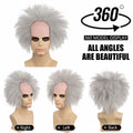 MUPUL Old Man Bald Grey Hair Wig Men Adults Cosplay Halloween Classic Style by Deal US