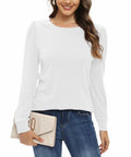 NILOUFO Women Long Sleeve Casual Dressy Tops Tunics Green Size XX-Large by Deal US