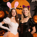 Hoteam 3 Pcs Halloween Ear Headbands Pink Leopard Bunny Mouse Colorful by Deal US