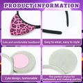 Hoteam 3 Pcs Halloween Ear Headbands Pink Leopard Bunny Mouse Colorful by Deal US