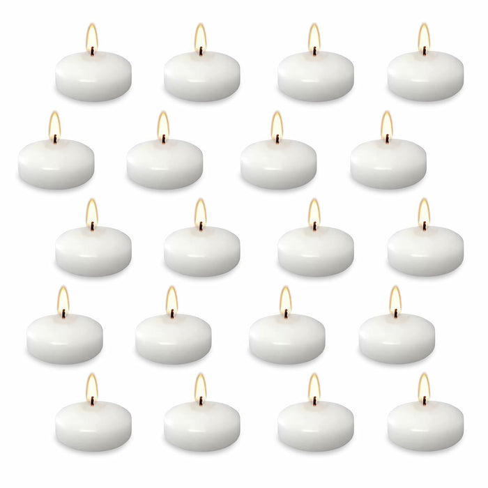 JEQUD 20 Pcs Floating Candles 1.5 Inch Unscented White Warm Tealights by Deal US