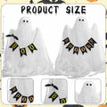 Janinka 2 Pcs Mesh Halloween Ghost Decorations Spooky White Centerpiece by Deal US