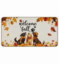 TopXmai Chinoiserie Pumpkin Door Mat 17x30 Blue White Orange Indoor Outdoor by Deal US