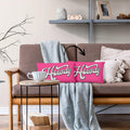Mingnei Pink Howdy Flannel Throw Pillow Cover 12x20 Couch Cushion by Deal US