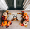 TopXmai Chinoiserie Pumpkin Door Mat 17x30 Blue White Orange Indoor Outdoor by Deal US