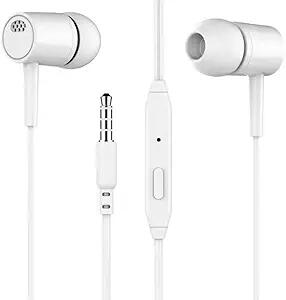 Generic RODIO Wired Earphones with Mic White Premium Affordable India by Deal US