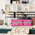Mingnei Pink Howdy Flannel Throw Pillow Cover 12x20 Couch Cushion by Deal US