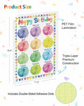 PETCEE Watercolor Birthday Poster Classroom Decor 16.5x11.2 BirthdayPoster-A by Deal US
