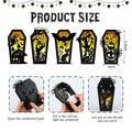 GlikCeil Halloween Wood Coffin Candle Holders 5 Pcs Black Gothic Decor by Deal US