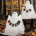Janinka 2 Pcs Mesh Halloween Ghost Decorations Spooky White Centerpiece by Deal US