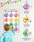 PETCEE Watercolor Birthday Poster Classroom Decor 16.5x11.2 BirthdayPoster-A by Deal US