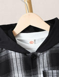 FERWANG Boys 2PC Plaid Hoodie & Jogger Set Black Size 5-6 Years by Deal US