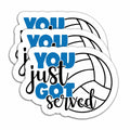 HYKADEUS You Just Got Served Volleyball Sticker 3x2.2in 3Pcs Waterproof Vinyl by Deal US