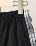 FERWANG Boys 2PC Plaid Hoodie & Jogger Set Black Size 5-6 Years by Deal US