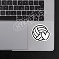 HYKADEUS Volleyball Stickers Waterproof Vinyl Decals 3"x2.7" 3PCS Heart Design by Deal US