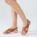UBFEN Womens Flat Sandals Arch Support Adjustable Slingback Brown Size EUR 37 by Deal US