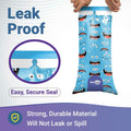 WECARE Kids Vomit Bags 5 Pack Disposable Leak Proof Self Sealing Monster Print by Deal US
