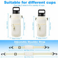 RRegeny Water Bottle Holder Strap for Hydroflask 32oz 40oz Cream Polyester by Deal US