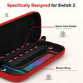 STARTRC GAMES Slim Hard Shell Carrying Case for Nintendo Switch 2 White & Red by Deal US