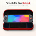 STARTRC GAMES Slim Hard Shell Carrying Case for Nintendo Switch 2 White & Red by Deal US
