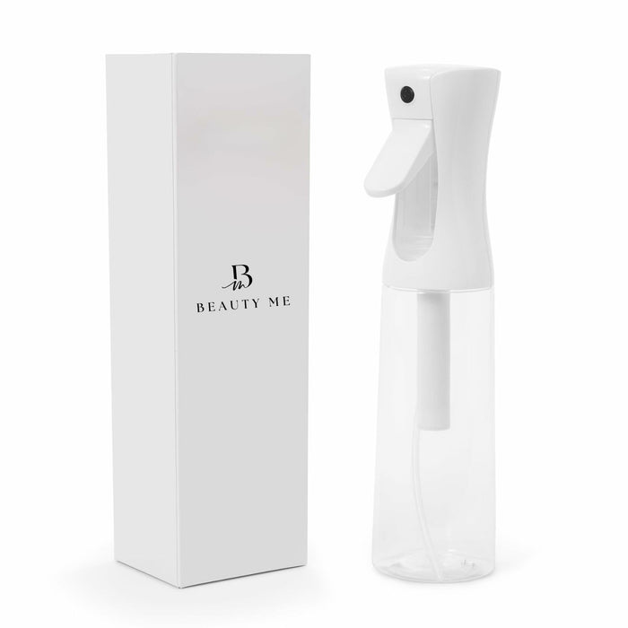 BEAUTY ME Continuous Mist Spray Bottle 10.1oz White Fine Mist Sprayer by Deal US