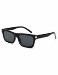 Appassal Retro Rectangular Sunglasses Unisex Black/Dark Gray AP3752 Open Box by Deal US