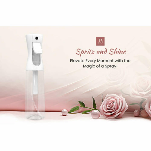 BEAUTY ME Continuous Mist Spray Bottle 10.1oz White Fine Mist Sprayer by Deal US